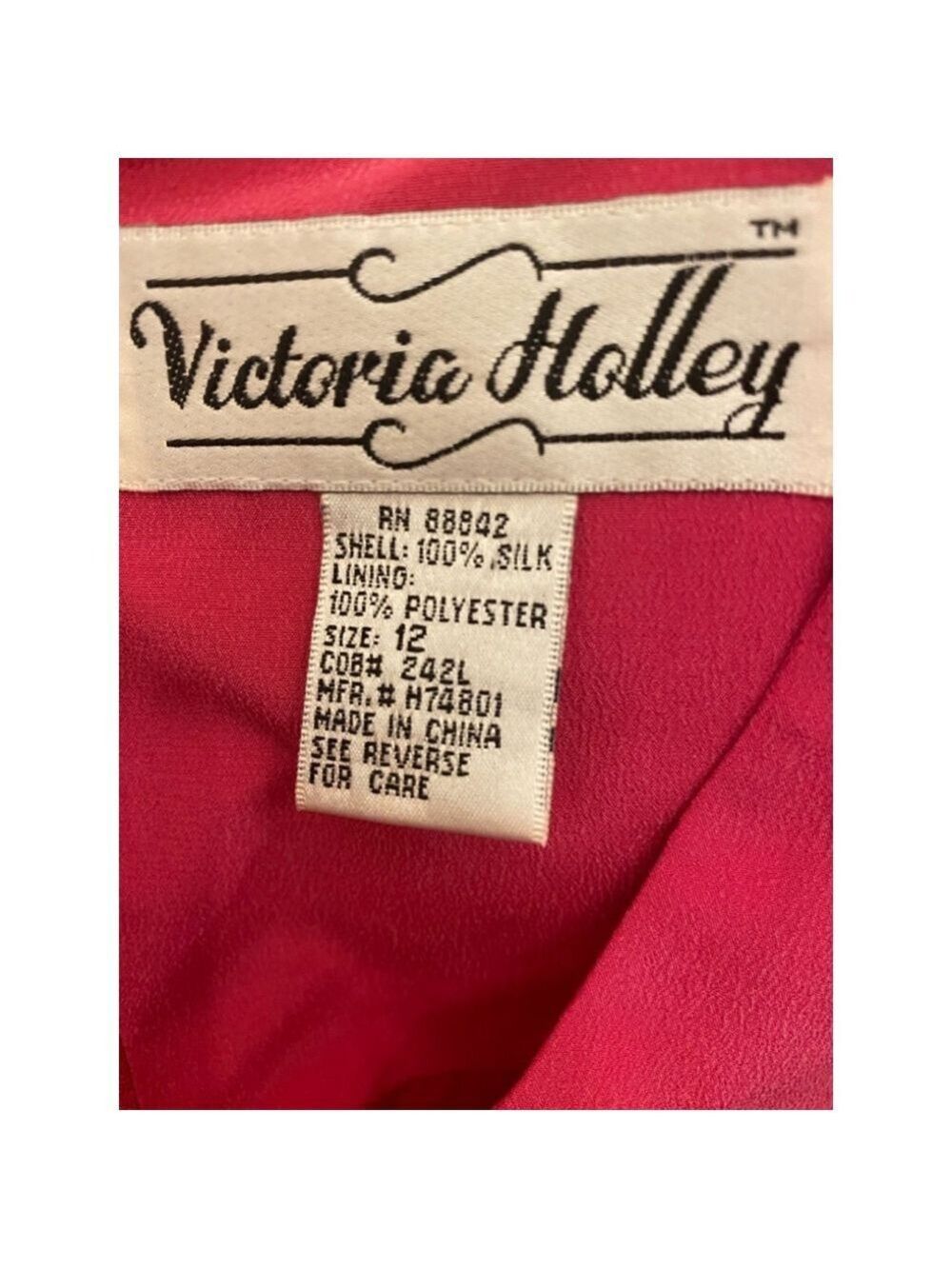 Women's Victoria Holley Dress Size 12 Pink - Picture 3 of 4